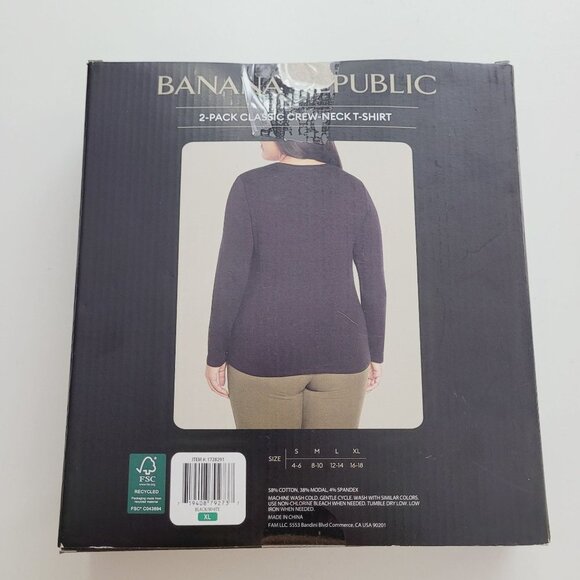 NEW Banana Republic Based Layer Women's XL 2-Pack  Crew Neck T-Shirts // 26CT - Picture 2 of 8